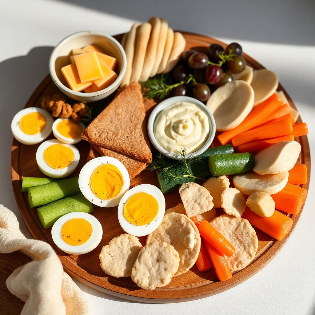 On exhausting days, a snack plate is a real dinner.